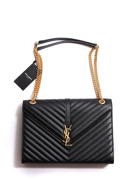 ysl monogramme shoulder bag grained calf leather black|st laurent monogramme bag.